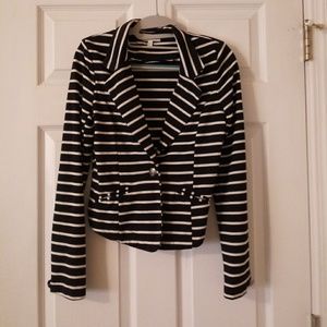 Delia Black and White Blazer